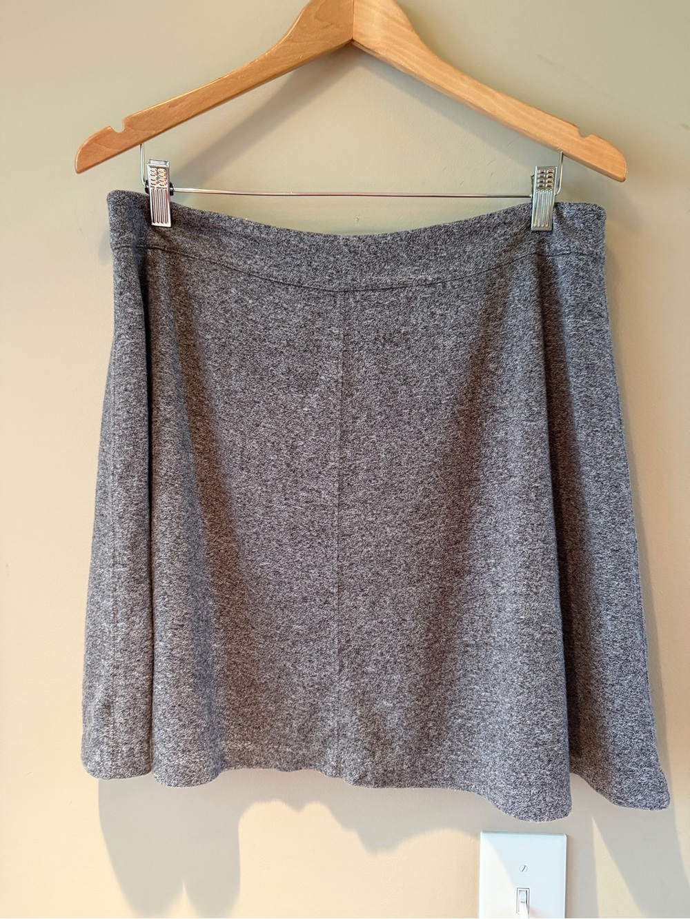 LOFT Gray Knit A-Line Skirt Petite size 14p